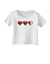 Couples Pixel Heart Life Bar - Left Infant T-Shirt by TooLoud-Infant T-Shirt-TooLoud-White-06-Months-Davson Sales