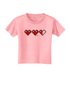 Couples Pixel Heart Life Bar - Left Toddler T-Shirt by TooLoud-Toddler T-Shirt-TooLoud-Candy-Pink-2T-Davson Sales