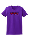 Couples Pixel Heart Life Bar - Left Womens Dark T-Shirt by TooLoud-Womens T-Shirt-TooLoud-Purple-X-Small-Davson Sales