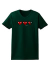 Couples Pixel Heart Life Bar - Left Womens Dark T-Shirt by TooLoud-Womens T-Shirt-TooLoud-Forest-Green-Small-Davson Sales