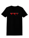 Couples Pixel Heart Life Bar - Left Womens Dark T-Shirt by TooLoud-Womens T-Shirt-TooLoud-Black-X-Small-Davson Sales