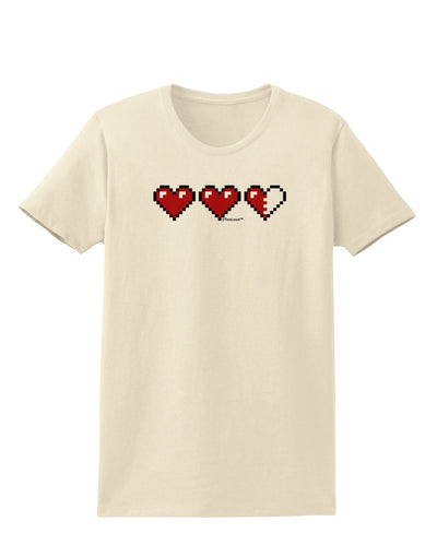 Couples Pixel Heart Life Bar - Left Womens T-Shirt by TooLoud-Womens T-Shirt-TooLoud-Natural-X-Small-Davson Sales