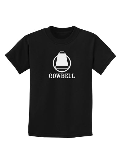 Cowbell Childrens Dark T-Shirt-Childrens T-Shirt-TooLoud-Black-X-Small-Davson Sales