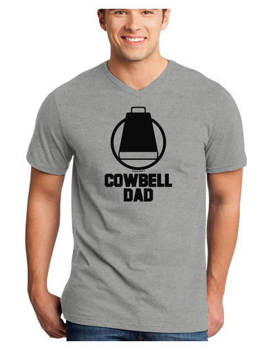 Cowbell Dad Adult V-Neck T-shirt by TooLoud-Mens V-Neck T-Shirt-TooLoud-HeatherGray-Small-Davson Sales