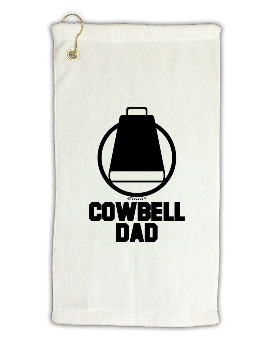 Cowbell Dad Micro Terry Gromet Golf Towel 16 x 25 inch by TooLoud-Golf Towel-TooLoud-White-Davson Sales