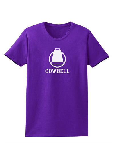 Cowbell Womens Dark T-Shirt-TooLoud-Purple-X-Small-Davson Sales