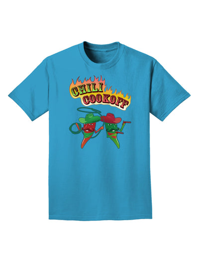 Cowboy Chili Cookoff Adult Dark T-Shirt-Mens T-Shirt-TooLoud-Turquoise-Small-Davson Sales