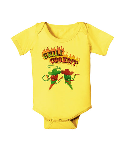 Cowboy Chili Cookoff Baby Romper Bodysuit-Baby Romper-TooLoud-Yellow-06-Months-Davson Sales