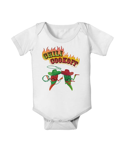 Cowboy Chili Cookoff Baby Romper Bodysuit-Baby Romper-TooLoud-White-06-Months-Davson Sales