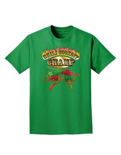 Cowboy Chili Cookoff Champ Adult Dark T-Shirt-Mens T-Shirt-TooLoud-Kelly-Green-Small-Davson Sales