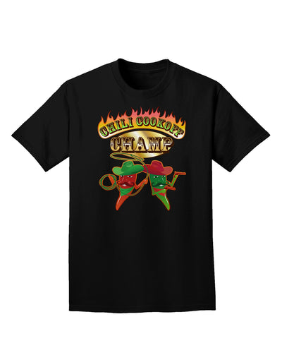 Cowboy Chili Cookoff Champ Adult Dark T-Shirt-Mens T-Shirt-TooLoud-Black-Small-Davson Sales