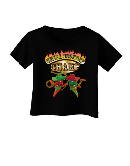 Cowboy Chili Cookoff Champ Infant T-Shirt Dark-Infant T-Shirt-TooLoud-Black-06-Months-Davson Sales