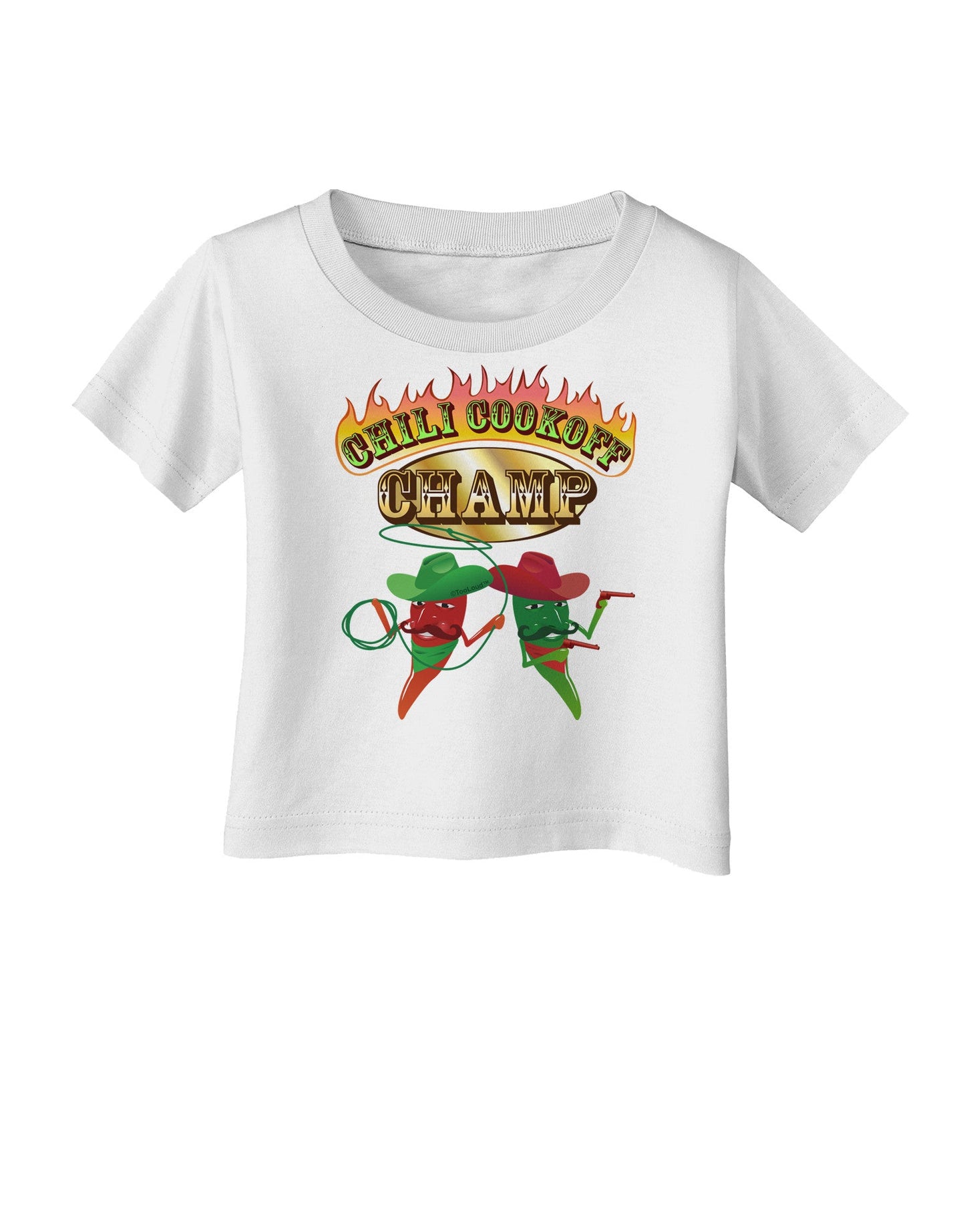Cowboy Chili Cookoff Champ Infant T-Shirt-Infant T-Shirt-TooLoud-White-06-Months-Davson Sales
