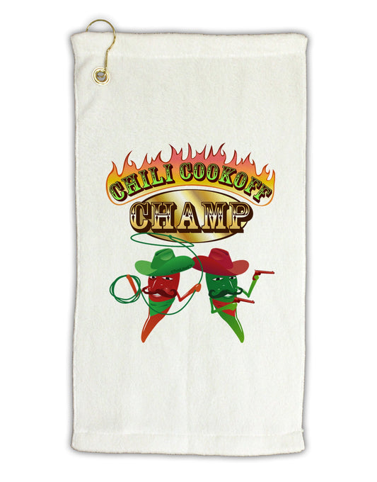 Cowboy Chili Cookoff Champ Micro Terry Gromet Golf Towel 16 x 25 inch-Golf Towel-TooLoud-White-Davson Sales