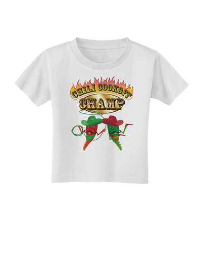 Cowboy Chili Cookoff Champ Toddler T-Shirt-Toddler T-Shirt-TooLoud-White-2T-Davson Sales