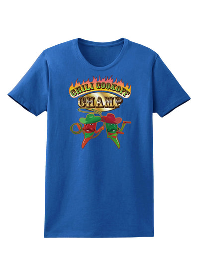 Cowboy Chili Cookoff Champ Womens Dark T-Shirt-TooLoud-Royal-Blue-X-Small-Davson Sales