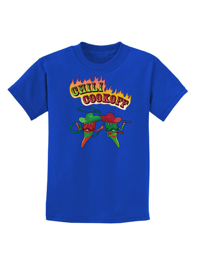 Cowboy Chili Cookoff Childrens Dark T-Shirt-Childrens T-Shirt-TooLoud-Royal-Blue-X-Small-Davson Sales