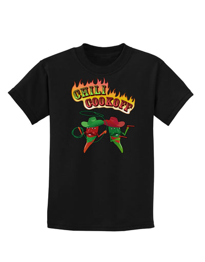 Cowboy Chili Cookoff Childrens Dark T-Shirt-Childrens T-Shirt-TooLoud-Black-X-Small-Davson Sales