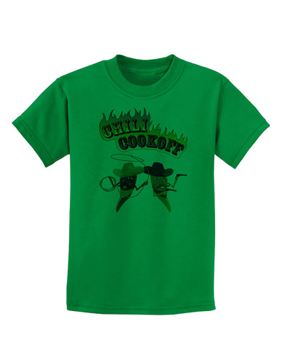 Cowboy Chili Cookoff Childrens T-Shirt-Childrens T-Shirt-TooLoud-Kelly-Green-X-Small-Davson Sales