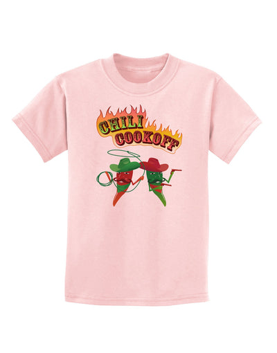 Cowboy Chili Cookoff Childrens T-Shirt-Childrens T-Shirt-TooLoud-PalePink-X-Small-Davson Sales