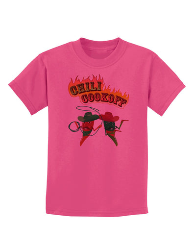 Cowboy Chili Cookoff Childrens T-Shirt-Childrens T-Shirt-TooLoud-Sangria-X-Small-Davson Sales