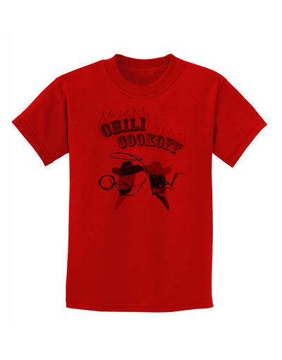 Cowboy Chili Cookoff Childrens T-Shirt-Childrens T-Shirt-TooLoud-Red-X-Small-Davson Sales