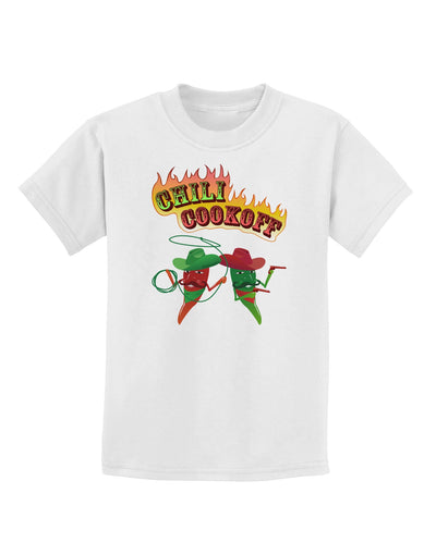 Cowboy Chili Cookoff Childrens T-Shirt-Childrens T-Shirt-TooLoud-White-X-Small-Davson Sales