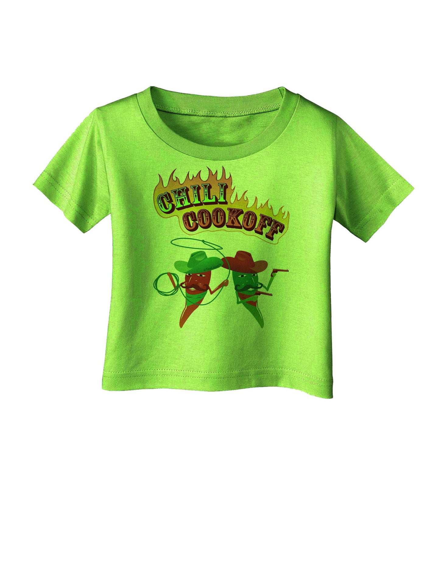 Cowboy Chili Cookoff Infant T-Shirt-Infant T-Shirt-TooLoud-Lime-Green-06-Months-Davson Sales