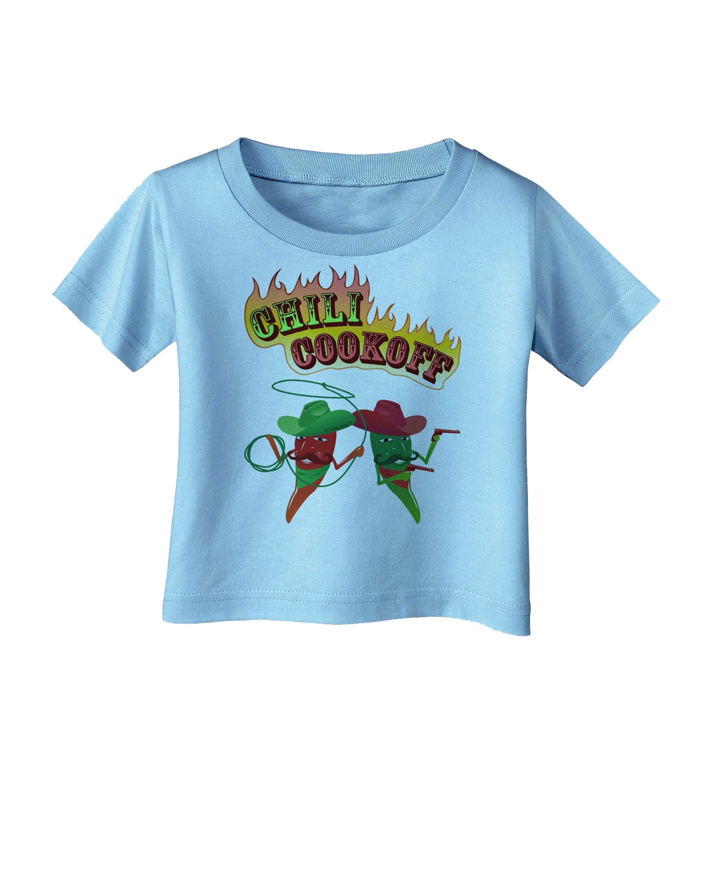 Cowboy Chili Cookoff Infant T-Shirt-Infant T-Shirt-TooLoud-Aquatic-Blue-06-Months-Davson Sales