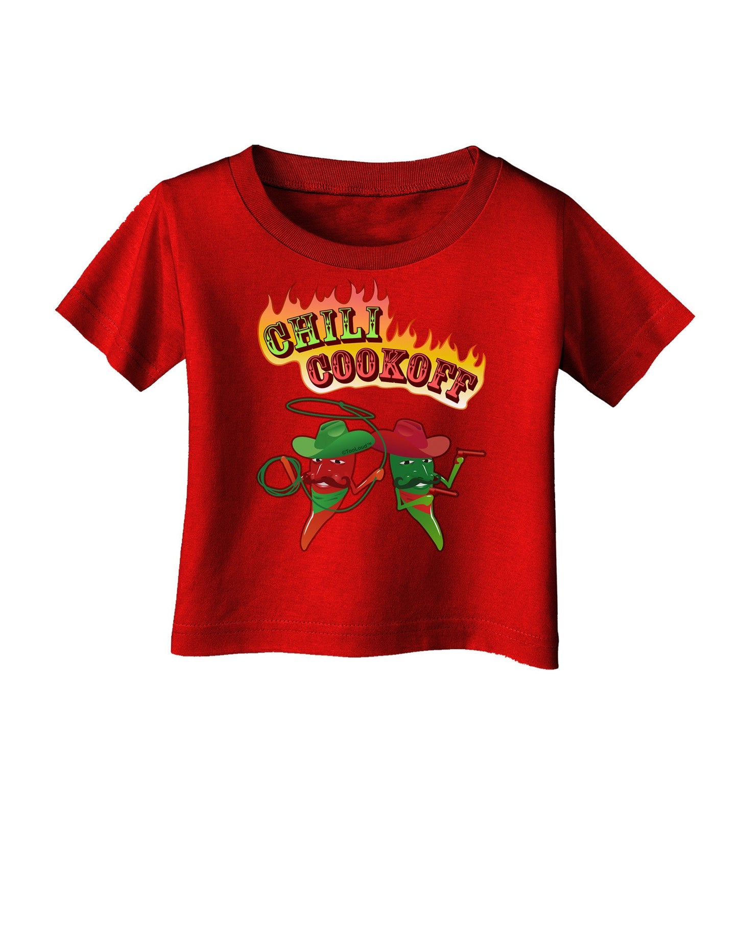 Cowboy Chili Cookoff Infant T-Shirt Dark-Infant T-Shirt-TooLoud-Red-06-Months-Davson Sales
