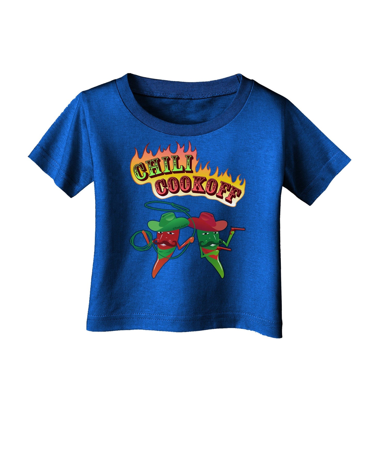 Cowboy Chili Cookoff Infant T-Shirt Dark-Infant T-Shirt-TooLoud-Royal-Blue-06-Months-Davson Sales