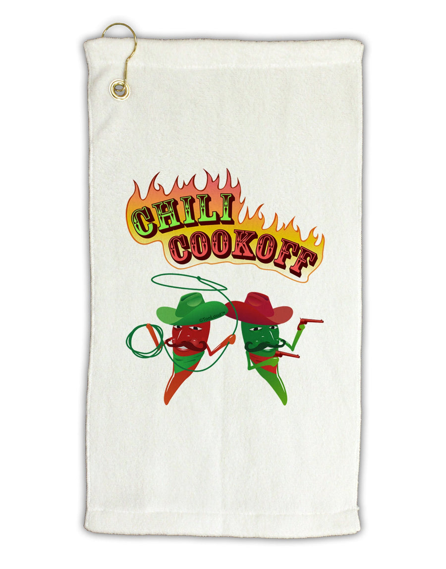 Cowboy Chili Cookoff Micro Terry Gromet Golf Towel 16 x 25 inch-Golf Towel-TooLoud-White-Davson Sales