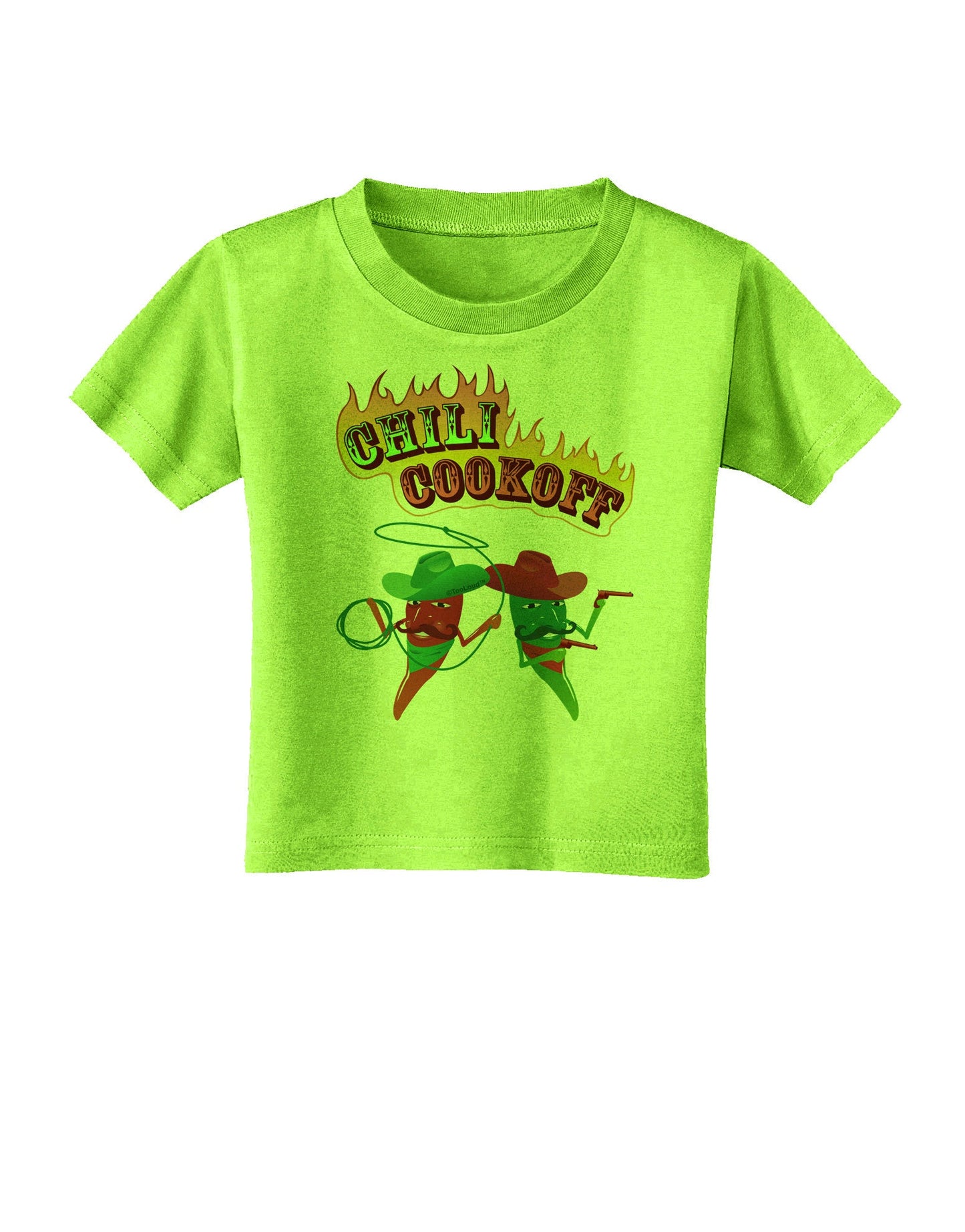 Cowboy Chili Cookoff Toddler T-Shirt-Toddler T-Shirt-TooLoud-Lime-Green-2T-Davson Sales