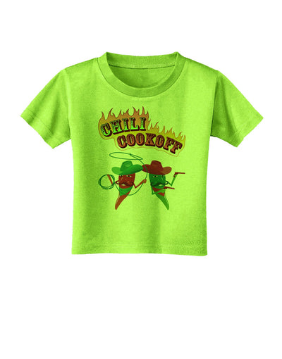 Cowboy Chili Cookoff Toddler T-Shirt-Toddler T-Shirt-TooLoud-Lime-Green-2T-Davson Sales