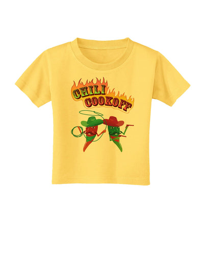 Cowboy Chili Cookoff Toddler T-Shirt-Toddler T-Shirt-TooLoud-Yellow-2T-Davson Sales