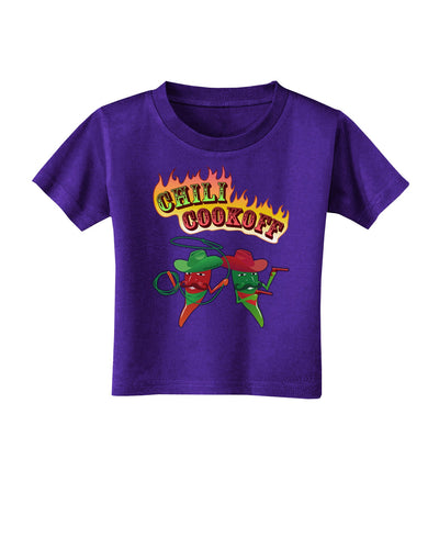 Cowboy Chili Cookoff Toddler T-Shirt Dark-Toddler T-Shirt-TooLoud-Purple-2T-Davson Sales