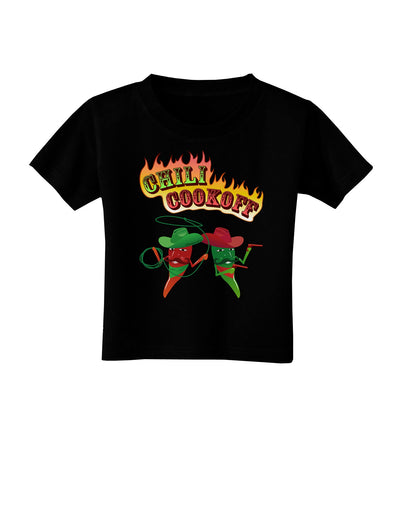 Cowboy Chili Cookoff Toddler T-Shirt Dark-Toddler T-Shirt-TooLoud-Black-2T-Davson Sales