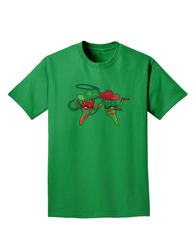 Cowboy Chili Peppers Adult Dark T-Shirt-Mens T-Shirt-TooLoud-Kelly-Green-Small-Davson Sales