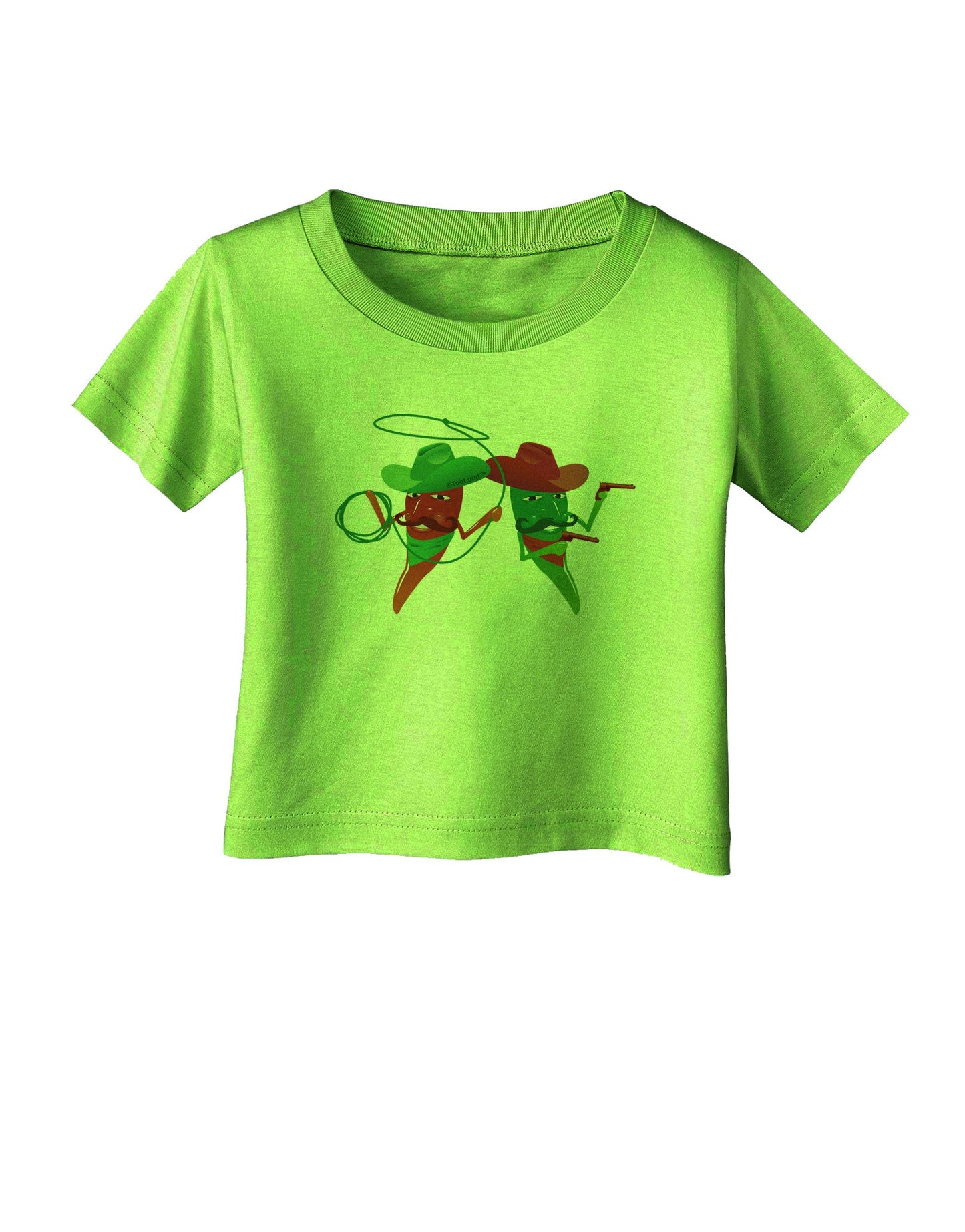 Cowboy Chili Peppers Infant T-Shirt-Infant T-Shirt-TooLoud-Lime-Green-06-Months-Davson Sales