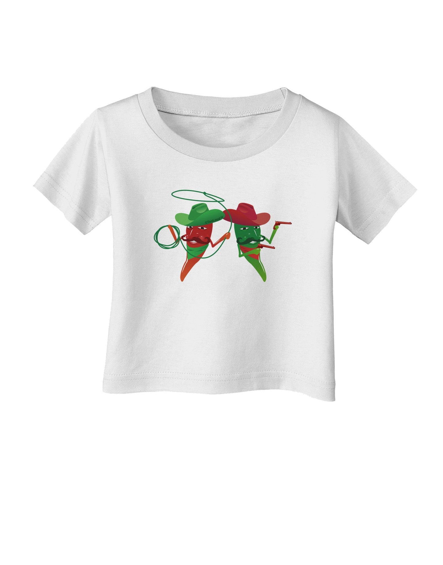 Cowboy Chili Peppers Infant T-Shirt-Infant T-Shirt-TooLoud-White-06-Months-Davson Sales