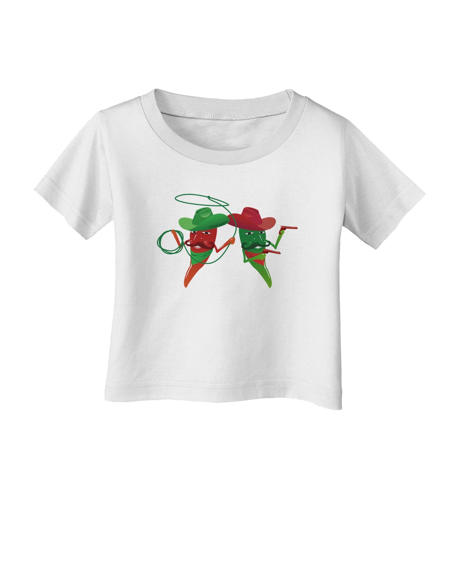 Cowboy Chili Peppers Infant T-Shirt-Infant T-Shirt-TooLoud-White-06-Months-Davson Sales
