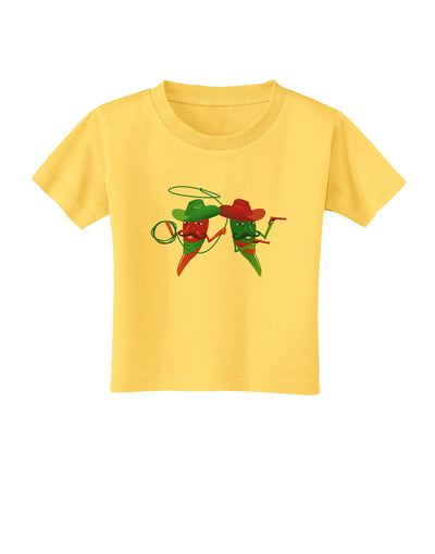 Cowboy Chili Peppers Toddler T-Shirt-Toddler T-Shirt-TooLoud-Yellow-2T-Davson Sales