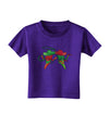 Cowboy Chili Peppers Toddler T-Shirt Dark-Toddler T-Shirt-TooLoud-Purple-2T-Davson Sales