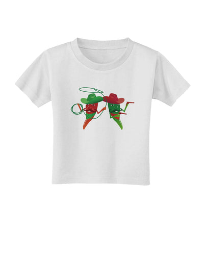 Cowboy Chili Peppers Toddler T-Shirt-Toddler T-Shirt-TooLoud-White-2T-Davson Sales