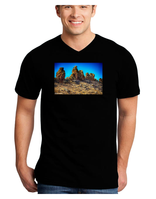 Crags in Colorado Adult Dark V-Neck T-Shirt by TooLoud-Mens V-Neck T-Shirt-TooLoud-Black-Small-Davson Sales
