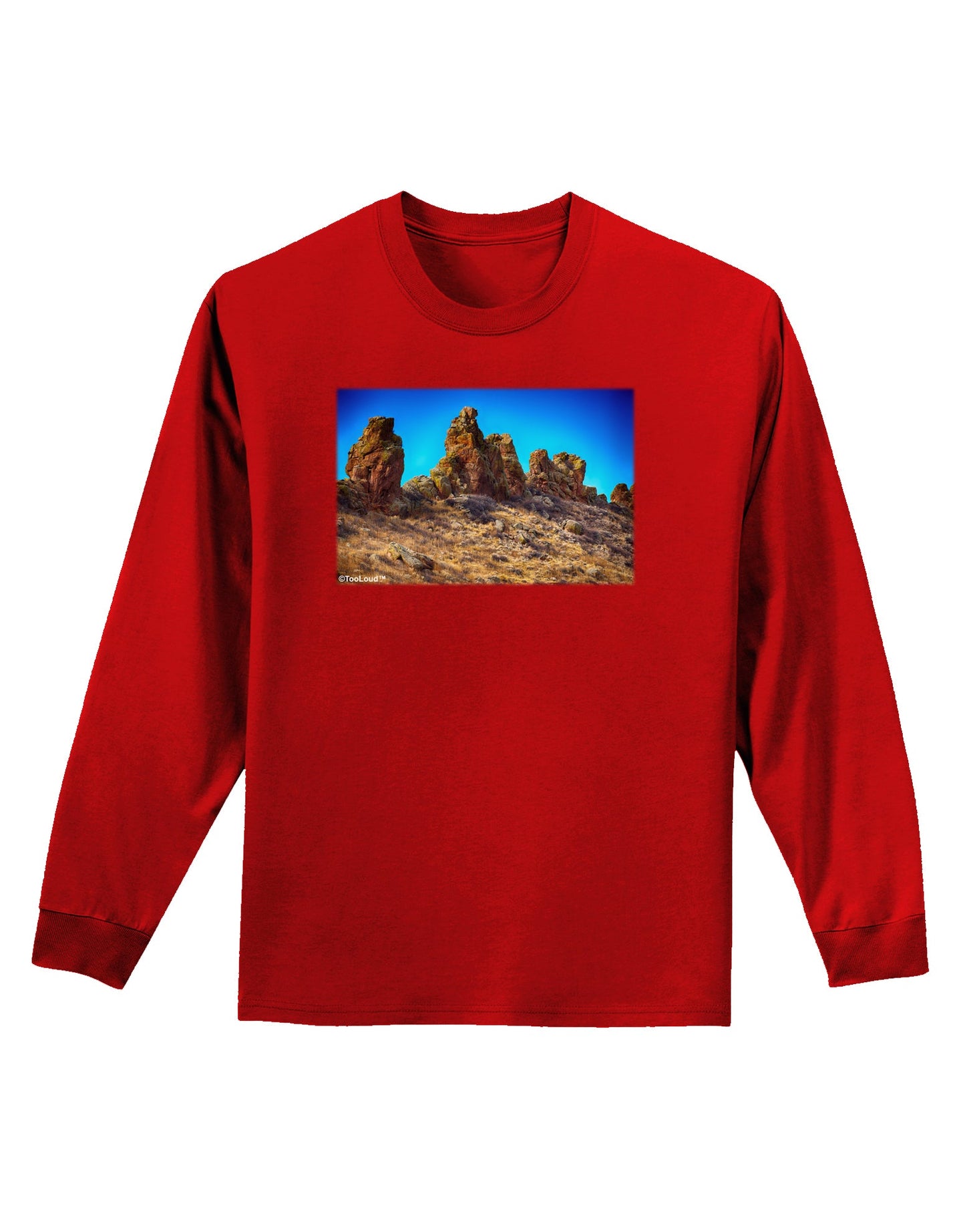 Crags in Colorado Adult Long Sleeve Dark T-Shirt by TooLoud-TooLoud-Red-Small-Davson Sales