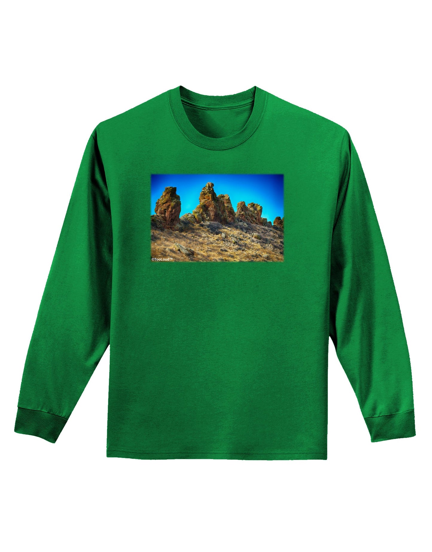 Crags in Colorado Adult Long Sleeve Dark T-Shirt by TooLoud-TooLoud-Kelly-Green-Small-Davson Sales