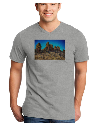 Crags in Colorado Adult V-Neck T-shirt by TooLoud-Mens V-Neck T-Shirt-TooLoud-HeatherGray-Small-Davson Sales