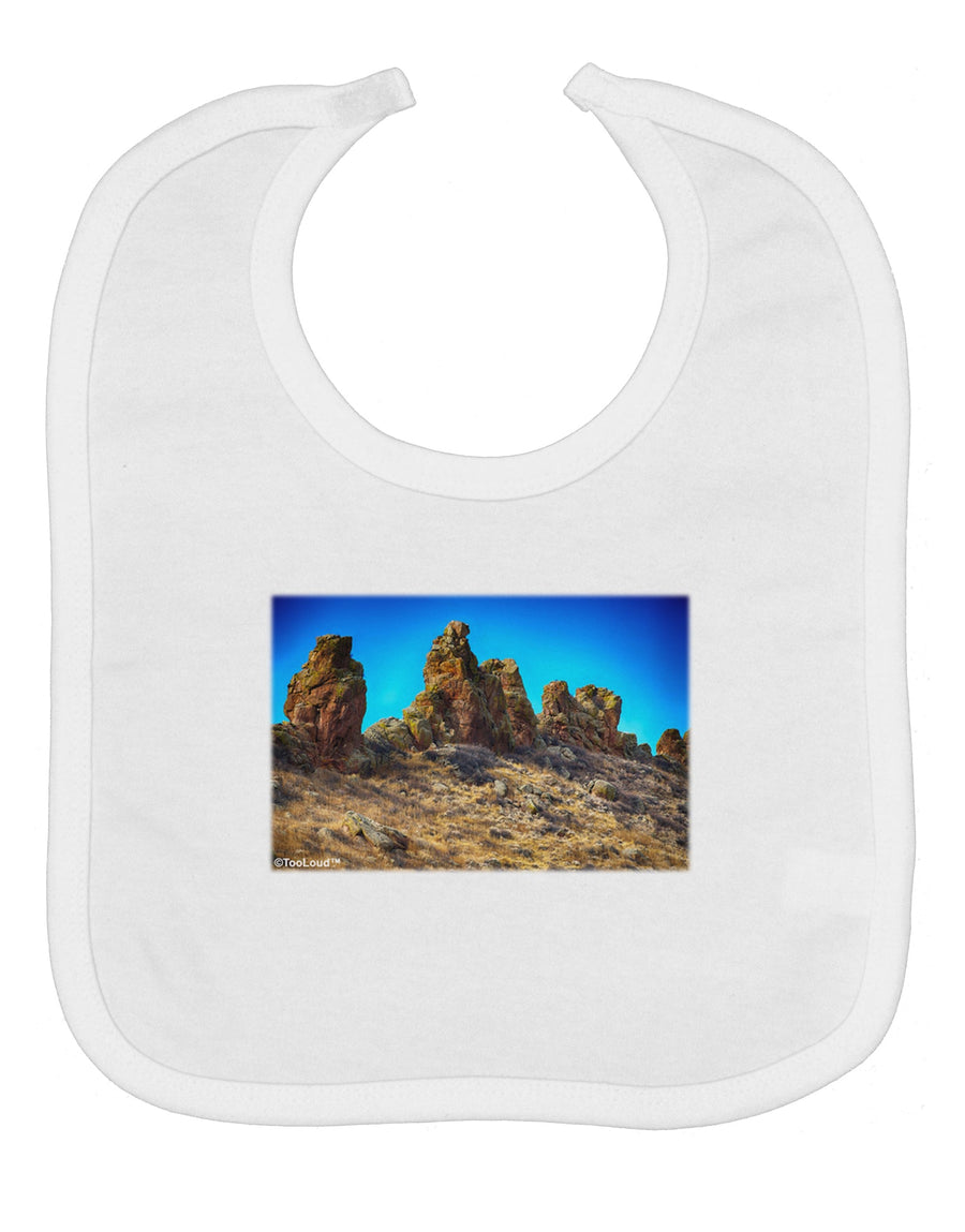 Crags in Colorado Baby Bib by TooLoud