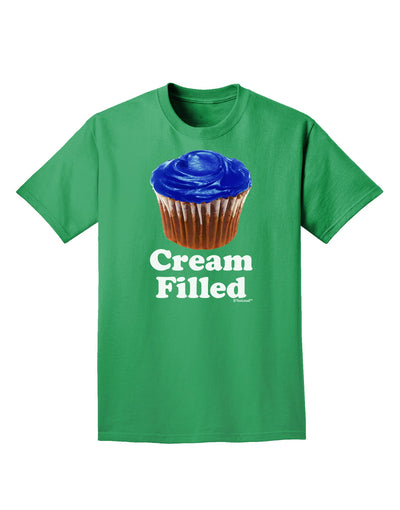 Cream Filled Blue Cupcake Design Adult Dark T-Shirt by TooLoud-Mens T-Shirt-TooLoud-Kelly-Green-Small-Davson Sales